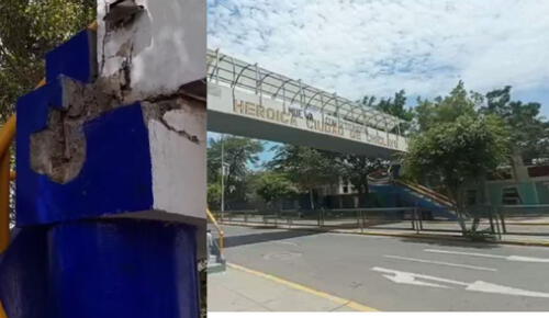 Puente peatonal de la avenida Salaverry un presenta colapso progresivo. Foto: URPI/LR-Norte