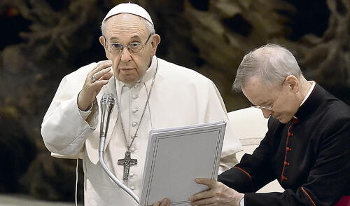 Decisión final. El papa Francisco acabó con cuatro décadas de privilegios y favores que le permitieron al Opus Dei consolidar un extraordinario poder económico, político y social. Foto: AFP