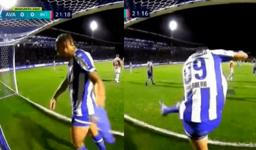 Paolo Gurrero fue titular en el Avaí vs. Internacional y fue cambiado en el segundo tiempo. Foto: captura ESPN