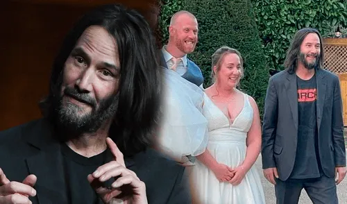 Keanu Reeves rechazó tomar alcohol en el casamiento debido a que acababa de arribar de un largo vuelo y se sentía cansado. Foto: composición LR/AFP/Twitter