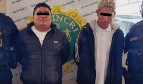 Sujetos cayeron con arma de fuego y drogas. Foto: PNP