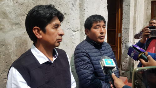 Representantes de la concesión minera Virgen de Copacabana, Edy Neira y Adolfo Mayta. Foto: La República