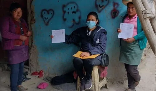 ODPE recorre lugares de difícil acceso en la sierra para entregar credenciales. Foto: ODPE