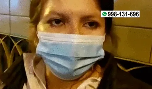 La mujer fue capturada cuando se disponía a estafar a un ciudadano. Foto: captura de América TV La mujer fue capturada cuando se disponía a estafar a un ciudadano. Foto: captura de América TV