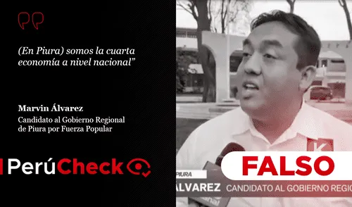 No, Piura no es la cuarta economía a nivel nacional. Foto: PerúCheck No, Piura no es la cuarta economía a nivel nacional. Foto: PerúCheck