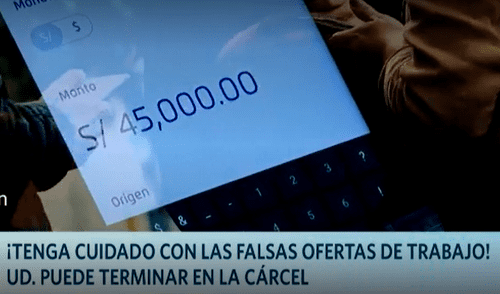 Convirtieron a jóvenes en dueños de cuentas receptoras de dinero ilícito. Foto: captura de América TV Convirtieron a jóvenes en dueños de cuentas receptoras de dinero ilícito. Foto: captura de América TV