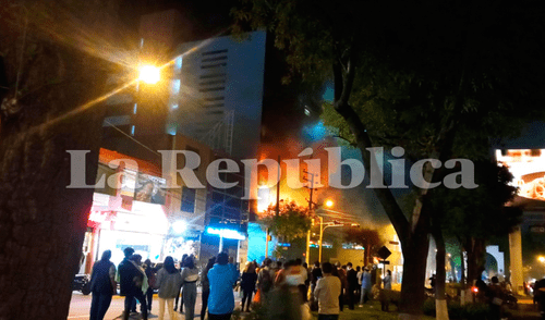 Reportan incendio en edificio de la avenida Ejército. Foto: La República Reportan incendio en edificio de la avenida Ejército. Foto: La República