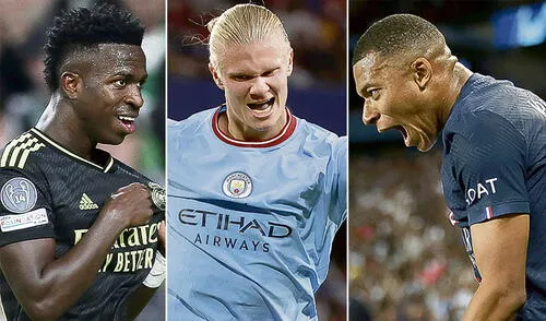 Los tres astros anotaron por doblete en la jornada inaugural de la Champions. Foto: composición EFE