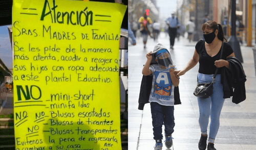 El cartel fue puesto en las afueras del colegio. Foto: composición LR/Noticias ZMG Jalisco/Twitter