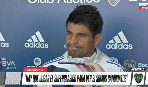 Hugo Ibarra dio sus impresiones de cara al superclásico que se jugará en La Bombonera. Foto: captura de SPN Hugo Ibarra dio sus impresiones de cara al superclásico que se jugará en La Bombonera. Foto: captura de SPN