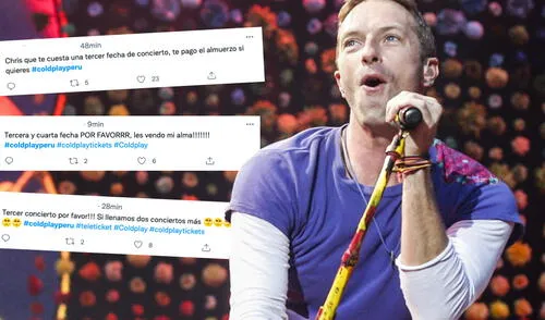 Gran cantidad de seguidores de Coldplay expresaron su incomodidad en redes. Foto: composición LR/AFP/captura Twitter