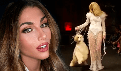 Alessia Rovegno se lució en la segunda parte del desfile New York Fashion Week. Foto: composición/Alessia Rovegno/Instagram/YouTube