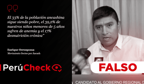 No, el 39,2% de los niños y niñas menores de 5 años en Áncash no sufren de anemia. El porcentaje es de entre 18% y 29,6%. Foto: PerúCheck No, el 39,2% de los niños y niñas menores de 5 años en Áncash no sufren de anemia. El porcentaje es de entre 18% y 29,6%. Foto: PerúCheck