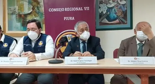 Decano nacional estuvo en la ciudad de Piura comentando la situación sanitaria. Foto: Colegio Médico de Piura