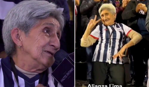 La adulta mayor celebró con un baile el triunfo ante Melgar. Foto: captura/Alianza Play La adulta mayor celebró con un baile el triunfo ante Melgar. Foto: captura/Alianza Play