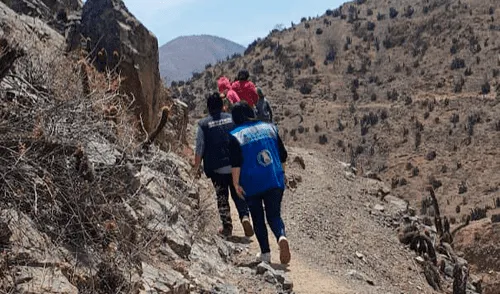 Las niñas fueron halladas en el sector Shimay, correspondiente a la comunidad de Quipan, en la provincia de Canta. Foto Ministerio Público