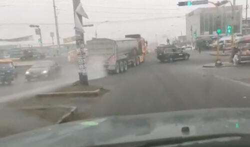 Este hecho sucedió en Perú. Foto: captura / TikTok / @transportistasruteros Este hecho sucedió en Perú. Foto: captura / TikTok / @transportistasruteros