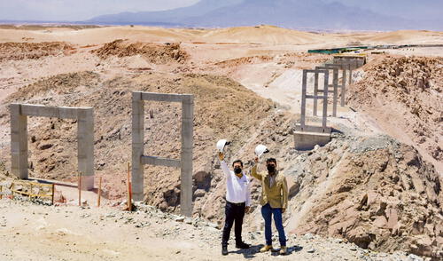 Abandonado. En la gestión de Cáceres Llica se dijo que el puente ya estaba en marcha, pero a la fecha la obra no avanza. Foto: difusión