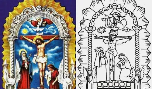 Conoce las mejores imágenes para niños del Señor de los Milagros. Foto: captura de Pinterest