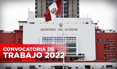 Entre los puestos que ofrece el Mininter está el de operador de limpieza, de participación ciudadana y de mesa de partes. Foto: Ministerio del Interior