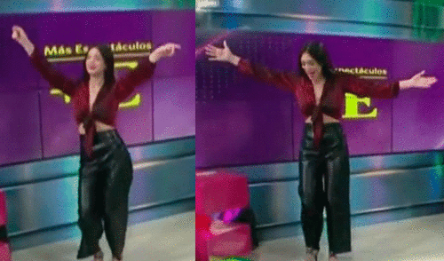 Jazmín Pinedo generó asombro en sus compañeros de "Más espectáculos". Foto: composición LR/América TV