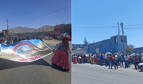 Los comuneros marcharon con dirección a la sede del Proyecto Pasto Grande. Foto: La República