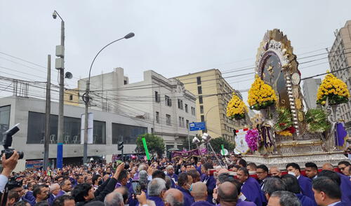 Conoce dónde se encuentra el Señor de los Milagros en su cuarto recorrido. Foto: Vanessa Sandoval - URPI / LR