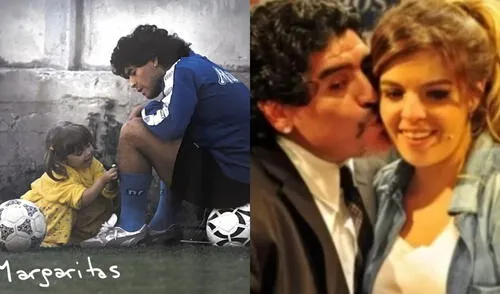 Dalma Maradona mostró su cariño a su padre en tierna canción titulada "Margaritas". Foto: composición LR/Dalma Maradona/YouTube