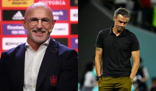 Luis Enrique fue reemplazo por Luis de la Fuente tras cuatro años al mando del cuadro español. Foto: Composición LR/AFP
