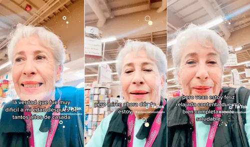 El video de la mujer en el que cuenta su historia se hizo viral y superó el millón de visualizaciones | Foto: composición LR/TikTok/@Aidasedanolaabuela Adulta mayor, emocionada, cuenta que se separó de su esposo y se vuelve viral: "Sí se puede"