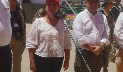 Dina Boluarte se pronunció sobre el adelanto de los comicios. Foto: Almendra Ruesta / URPI-LR larepublica.pe