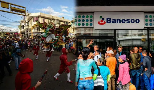 Venezuela tendrá dos feriados bancarios por la celebración del Carnaval 2023. Foto: composición LR / AFP Feriado Bancario por Carnavales