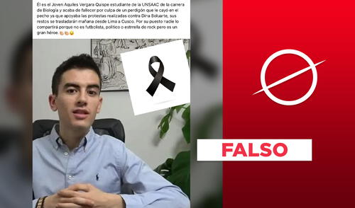 No, esta foto no muestra a un fallecido en las protestas contra Dina Boluarte