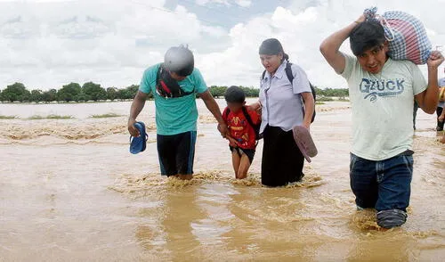 Desborde. Las lluvias ya están golpeando el norte del país. Foto: difusión larepublica.pe