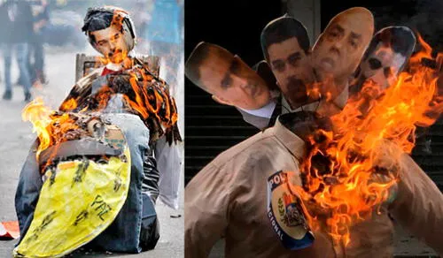 Nicolás Maduro es el protagonista en la tradicional Quema de Judas.
