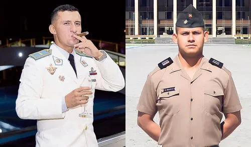 Arrestados. El capitán EP Weisman Huancas Santos y el suboficial EP Jhon Salazar Chávez filtraban información desde el Vraem al capo del narcotráfico Leche. Foto: composición/LR larepublica.pe