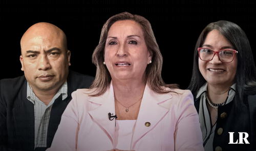 Dina Boluarte fue notificada por la ONPE para que responda por los aportes en la campaña electoral. Foto: composición Alvaro Lozano/La República Dina Boluarte, ONPE