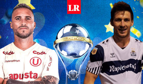 Universitario y Gimnasia juegan en Argentina por la fecha 1. Foto: composición LR Universitario, Gimnasia, Copa Sudamericana