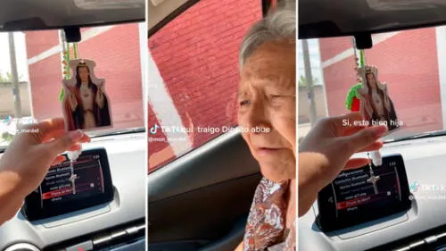 El video superó los 1,2 millones de reproducciones. Foto: composición LR/captura de TikTok/@Mon_Mardel Joven usa estampita de Harry Styles como Cristo en su auto y abuela la felicita: "Se ve bonito"