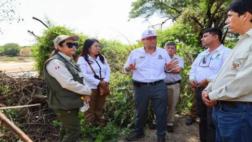 inspección. Autoridades llegaron hasta el Bosque de Pómac. Foto: cortesía inspección. Autoridades llegaron hasta el Bosque de Pómac. Foto: cortesía