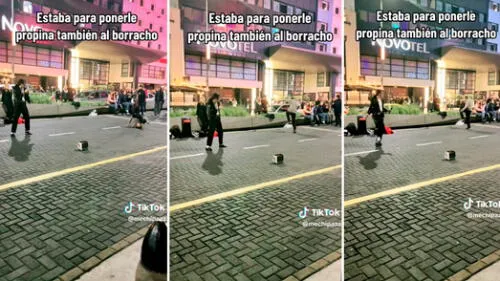 El hombre demostró sus dotes para el baile e impresionó a imitador de Michael Jackson. Foto: composición LR/captura de TikTok/@Mechipazz ¡Le hizo competencia! Imitador de Michael Jackson queda asombrado por el curioso baile de adulto mayor
