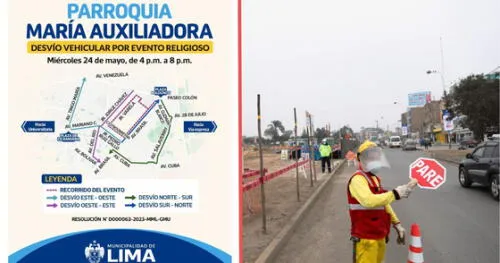 Conoce las rutas alternas de este 24 de mayo. Foto: composición LR/MML/Andina desvio vehicular