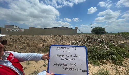 Este predio, pese a haber sido adquirido por Provías, aún no lo tiene la concesionaria. Foto: Contraloría Autopista El Sol