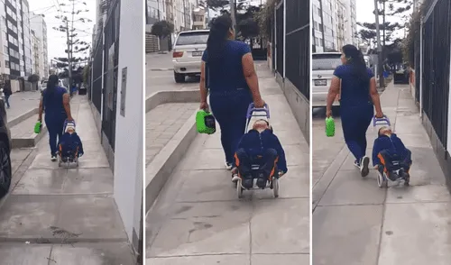 El hecho sucedió en Perú. Foto: composición LR/@jeremyservangonza/TikTok Perú/niño/madre