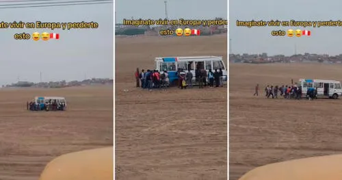 Diversos cibernautas comentaban que esta clase de situaciones son habituales por esta zona. Foto: composición LR / capturas de TikTok / @RichardddSanchez14 Micro, Lurín, viral, TikTok