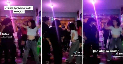 Muchachos bailan al ritmo de la contradanza de Huamachuco y son una sensación en TikTok. Foto: composicion LR/captura de TikTok/Ronal Espinoza Jóvenes hacen fiesta y bailan contradanza en plena reunión