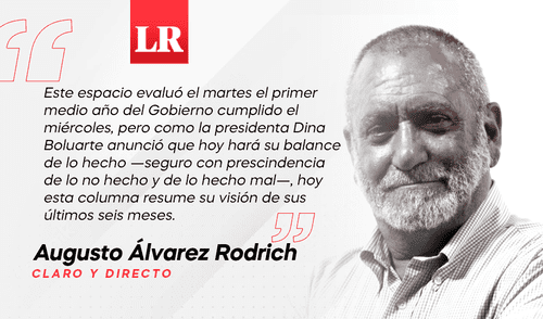 Lo bueno, lo malo y lo feo del medio año, por Augusto Álvarez Rodrich larepublica.pe