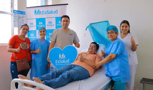 El paciente logró una recuperación notable después de la cirugía. Foto: EsSalud.
