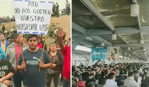Algunos usuarios apoyaron la protesta debido a que es más caro usar los servicios del Metropolitano o corredores. Foto: composición LR / América TV / América TV Metropolitano: transportistas bloquean estación Naranjal en protesta contra la ATU