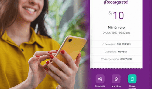 Las líneas de celulares Movistar, Entel, Claro y Bitel se pueden recargar por Yape.